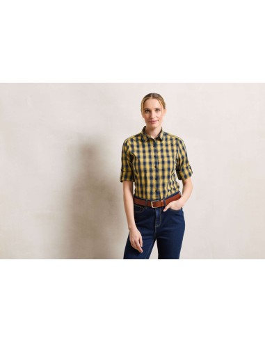 PRE-PR350-Womens Mulligan Check Cotton Long Sleeve Shirt